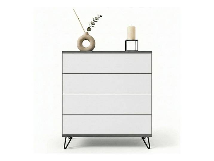 InnoFurn Kommode Elara Schrank (Schubladenschrank), Schrank mit 4 Schubladen, Sideboard mit Push-to-Open