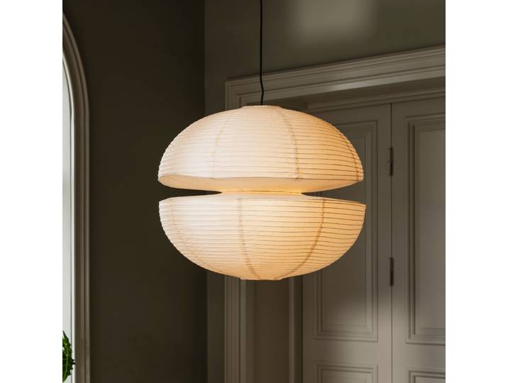 Abat-jour Mela, Ø 60 cm, beige, E27 - Globen Lighting - Papier / carton - À ampoule unique