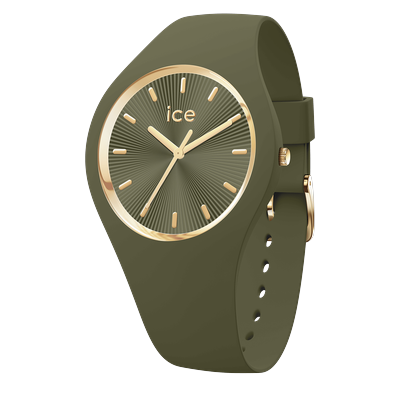 Quarzuhr ICE-WATCH "ICE champagne", grün (grün, grün), Armbanduhren, Damen, Grün, Quarzuhr, Armbanduhr, Damenuhr, Silikonarmband, analog