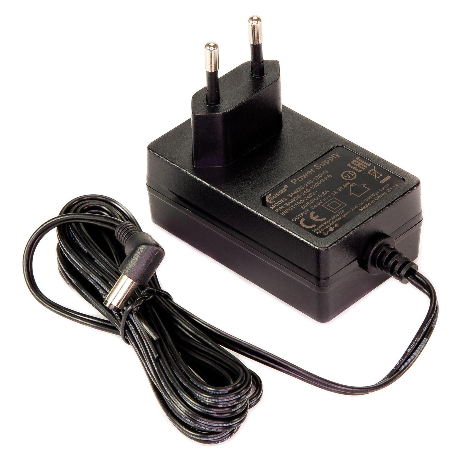 MikroTik power supply 24v 1.2A, right angle plug (SAW30-240-1200GR2A)