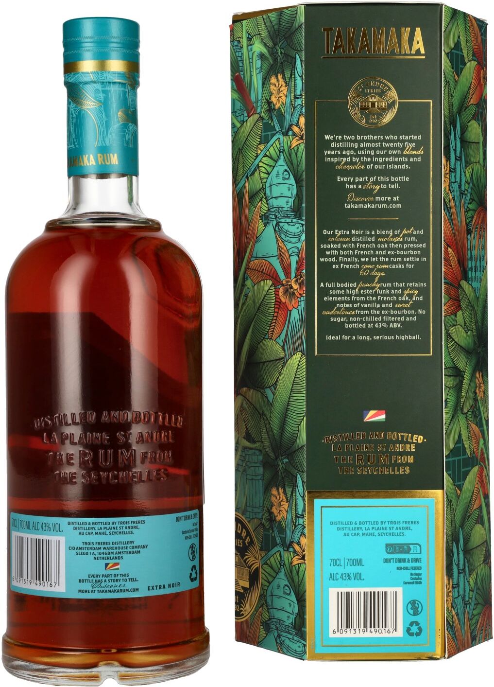 Takamaka Rum Takamaka EXTRA NOIR Rum 43% Vol. 0,7l in Geschenkbox