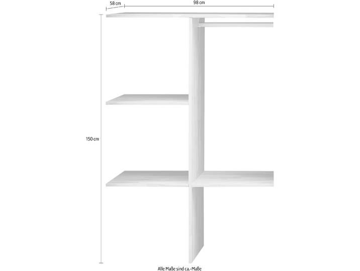 Inneneinteilung HOME AFFAIRE passend zu den Kleiderschränken Ambroise & Azelie , braun (wildeiche), B:98cm H:150cm T:58cm, Massivholz, Schrankinneneinteiler, Inneneinteilung