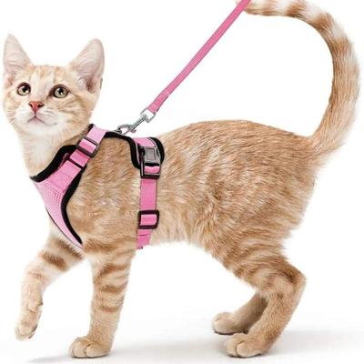 Uplift Picks Escape Proof Cat Harness And Leash Soft Adjustable Vest For Walking And Training Cats pink 1.5 4 Kg