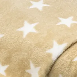 Wellness-Fleece "Sterne", beige/weiß