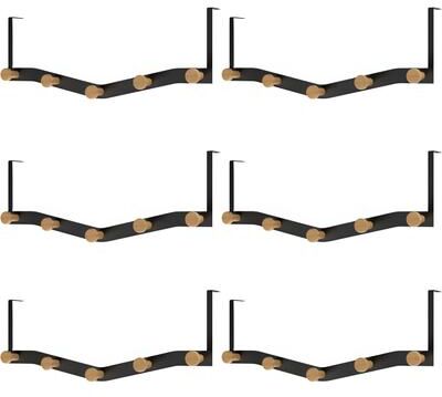 ​YBM Home Black Wooden Over the Door Hanger Hooks