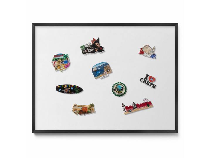 MAGNETTAFEL 80x60 cm schwarzer Rahmen – Farbe Weiß