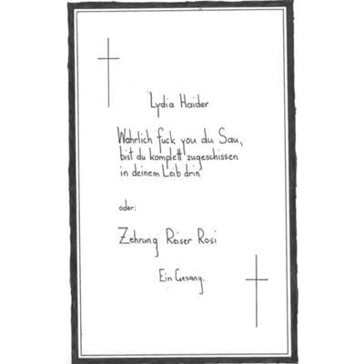 Wahrlich fuck you du Sau, bist du komplett zugeschissen in deinem Leib drin, Taschenbuch von Lydia Haider, Redelsteiner dahimène edition,