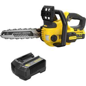 Stanley Kettensäge FATMAX V20, SFMCCS630M1-QW, Akku, 18 V / 4,0 Ah, mit Akku und Ladegerät, Schwertlänge 30 cm