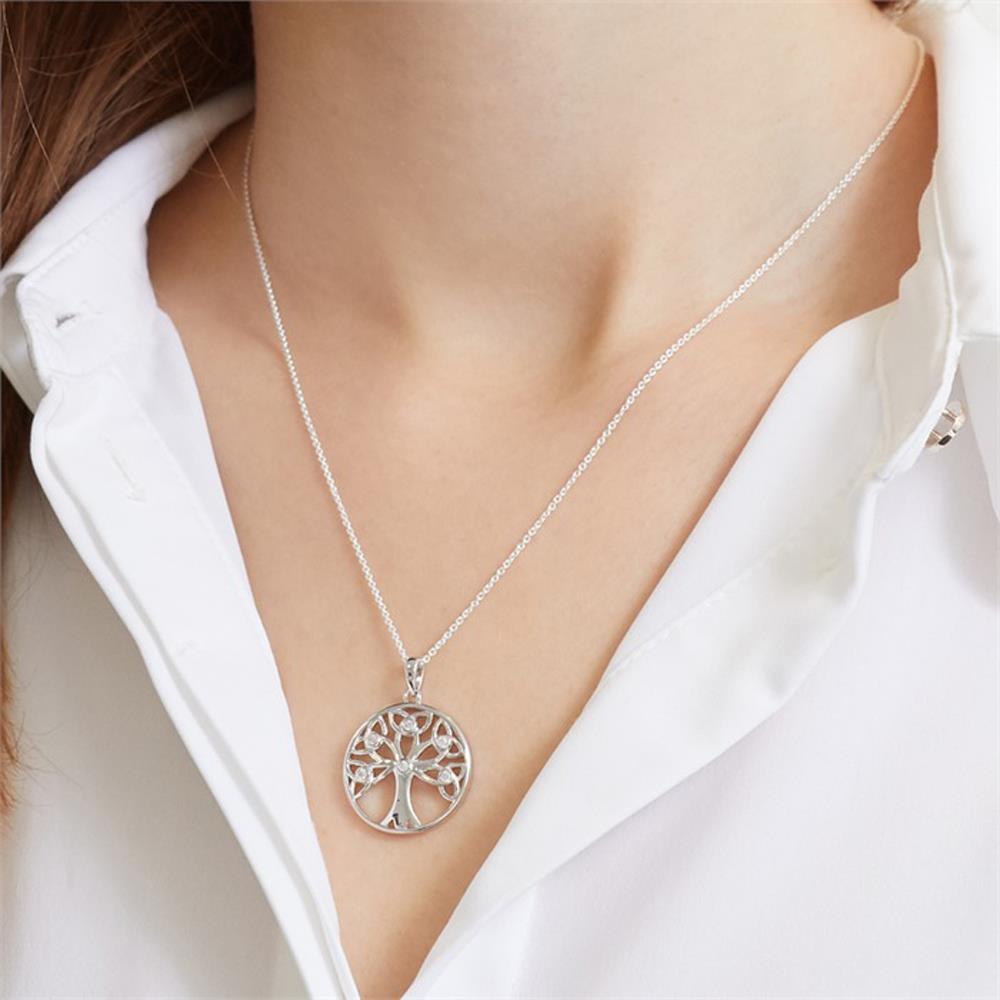 Unique Kette Anhänger Lebensbaum Sterlingsilber silber