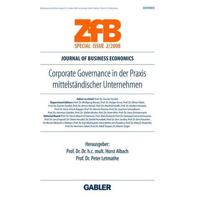 Corporate Governance in der Praxis mittelständischer Unternehmen, Taschenbuch von , Betriebswirtschaftlicher Verlag Gabler, 978-3-8349-0931-2