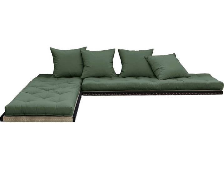 Futon canapé lit 3 places 2x70x200 CHICO kaki