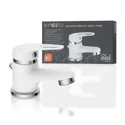 Eisl SPEED Waschtischarmatur mit Zugstange, Wasserhahn Bad mit Ablaufgarnitur, Mischbatterie Waschbecken