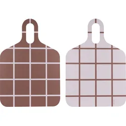 Checks & Stripes Schneide- und Servierbrett 30 x 44 cm braun-beige