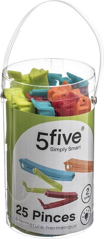 5five Voedselopslagclips Set - 25 stuks, Multicolor