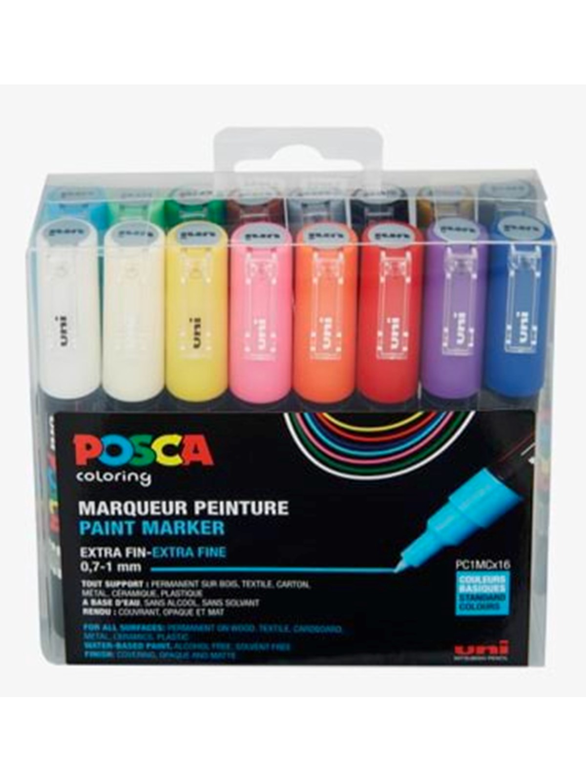 POSCA Marker set PC-1M 16 Assorted Standard Colours