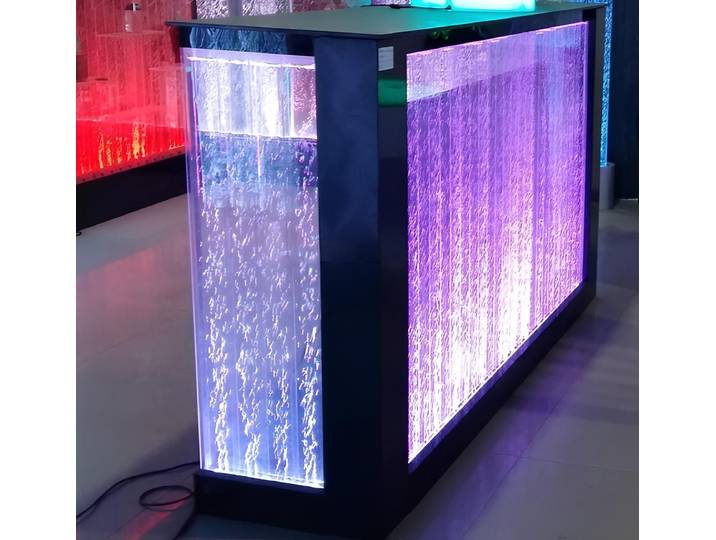 JVmoebel Empfangstheke Bar Tisch Wasser Wand Bar Theke Beleuchtete Bartheke Led Regal Möbel, Made in Europa