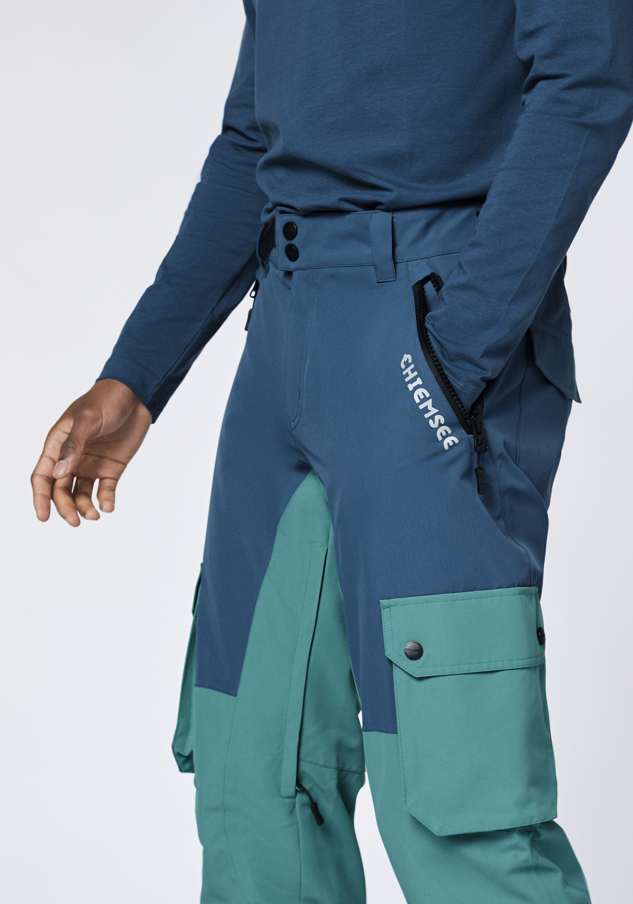 Skihose CHIEMSEE, Herren, Gr. 56, Normalgrößen, grün (sargasso sea), 100% Polyester, regular fit, Hosen Skihose, - 10.000 WP/ 10.000 MVP