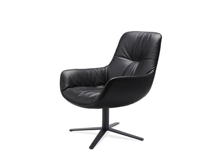 Cocktail Lounge Chair Leya Freifrau schwarz, Designer Hoffmann Kahleyss Design, 60x88x76 cm