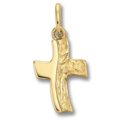 Kettenanhänger ONE ELEMENT "Kreuz Anhänger aus 333 Gelbgold", gold, Schmuckanhänger, Damen, Gelbgold 333 Gold, Gelbgold 333, Gold, Kettenanhänger, Dezente Symbolik – stilvoller Begleiter für jeden Anlass