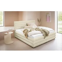 Polsterbett "Maylis Bouclé", beige (creme), B:192cm L:211cm, 95% Polyester, 5% Polyarcyl, LEGER HOME BY LENA GERCKE, Betten, Polsterbett ohne Bettkasten Polsterbett, wahlweise mit und ohne Matratze und Lattenrost, auch in 200cm Breite