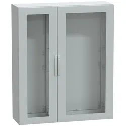 Schneider Electric NSYPLA15124TG Polyestergehäuse bodenst. PLA komplett abgedichtet 1500x1250x420mm IP65, transp. Türen