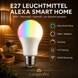 Sauna LED Smart Home E27 Leuchtmittel Amazon Alex, Smart Life