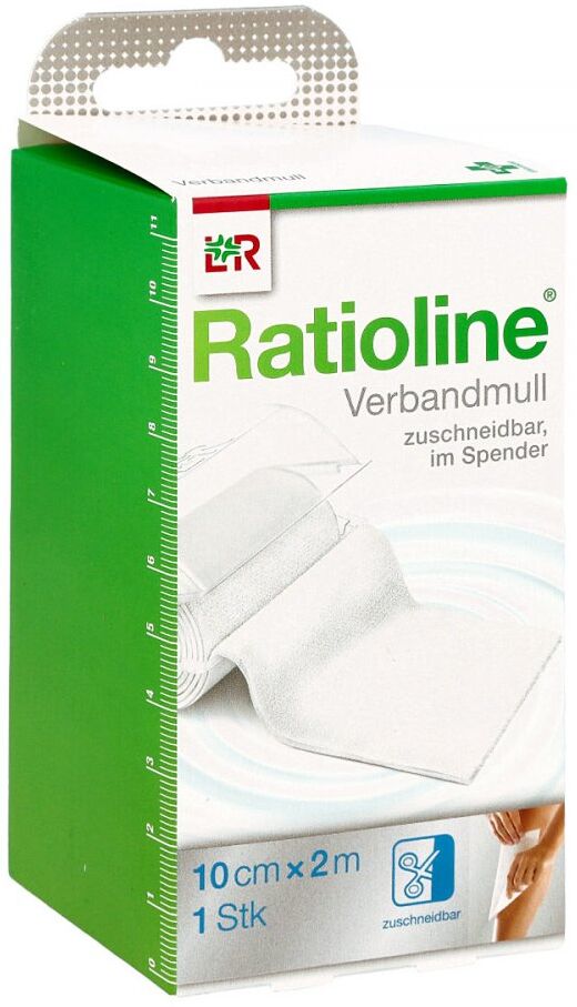 Ratioline acute Verbandmull 10 cmx2 m gerollt