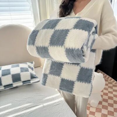 Shop Station Cute Panda Fleece Blanket Soft Flannel Throw Blanket For Sofa, Bed, Office & Travel blue 27.56 39.37 In