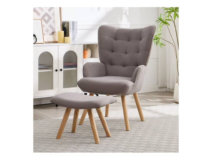 CANMOV Relaxsessel Moderner Relaxsessel mit Hocker, Bequemer Lounge Sessel für Wohnzimmer (1-St., bestehend aus Sessel und Hocker), Ergonomischer Polstersessel mit Hocker, Bequemer Lesesessel