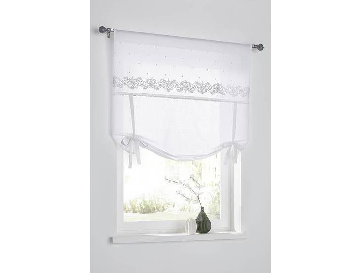 Raffgardine Jolie 60 x 100cm Weiß