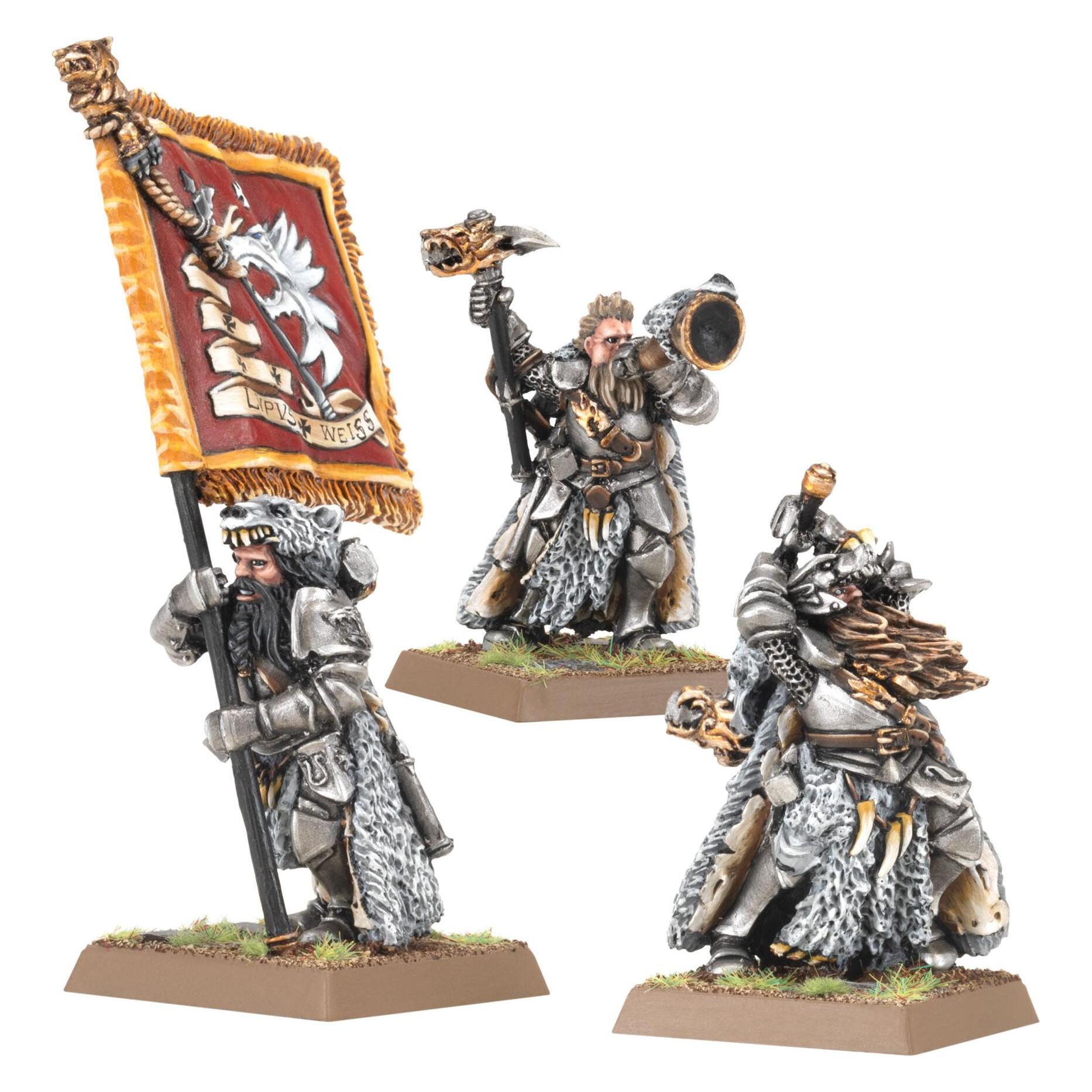 Games Workshop Warhammer ToW - Empire de L'Homme : Etat Major de la Garde Teutogene (Metall) (99062702025)