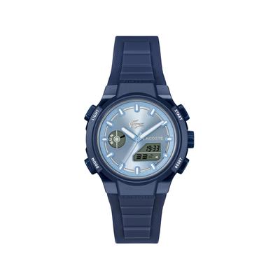 Digitaluhr LACOSTE "LC33", blau, hellblau, Armbanduhren, Damen, Digitaluhr, Quarzuhr, Armbanduhr, Damenuhr, Herrenuhr, Silikonarmband, digital