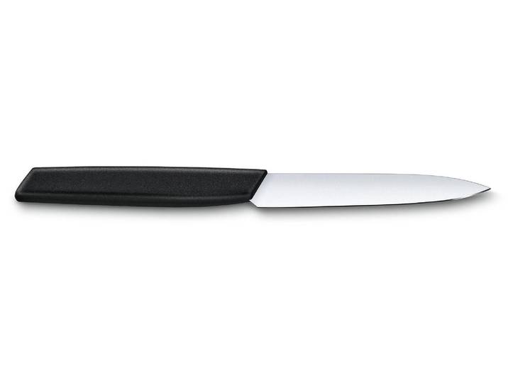 Gemüsemesser VICTORINOX Swiss Modern , schwarz, Klingenlänge 11cm, Stahl, Kochmesser, Gemüsemesser