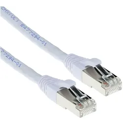 ACT White 25 meter SFTP CAT6A patch cable snagless with RJ45 connectors. Cat6a s/ftp snagless wh 25.00m (S/FTP, CAT6a, 25 m), Netzwerkkabel