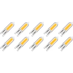 Lighto | LED-Glühbirne | G9-Fassung | Einsteckbirne | Klar | 13mm | 2W | 10 Stück