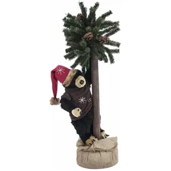 Europalms, Weihnachtsfiguren, Weihnachtsbär, mit Tanne, 105cm