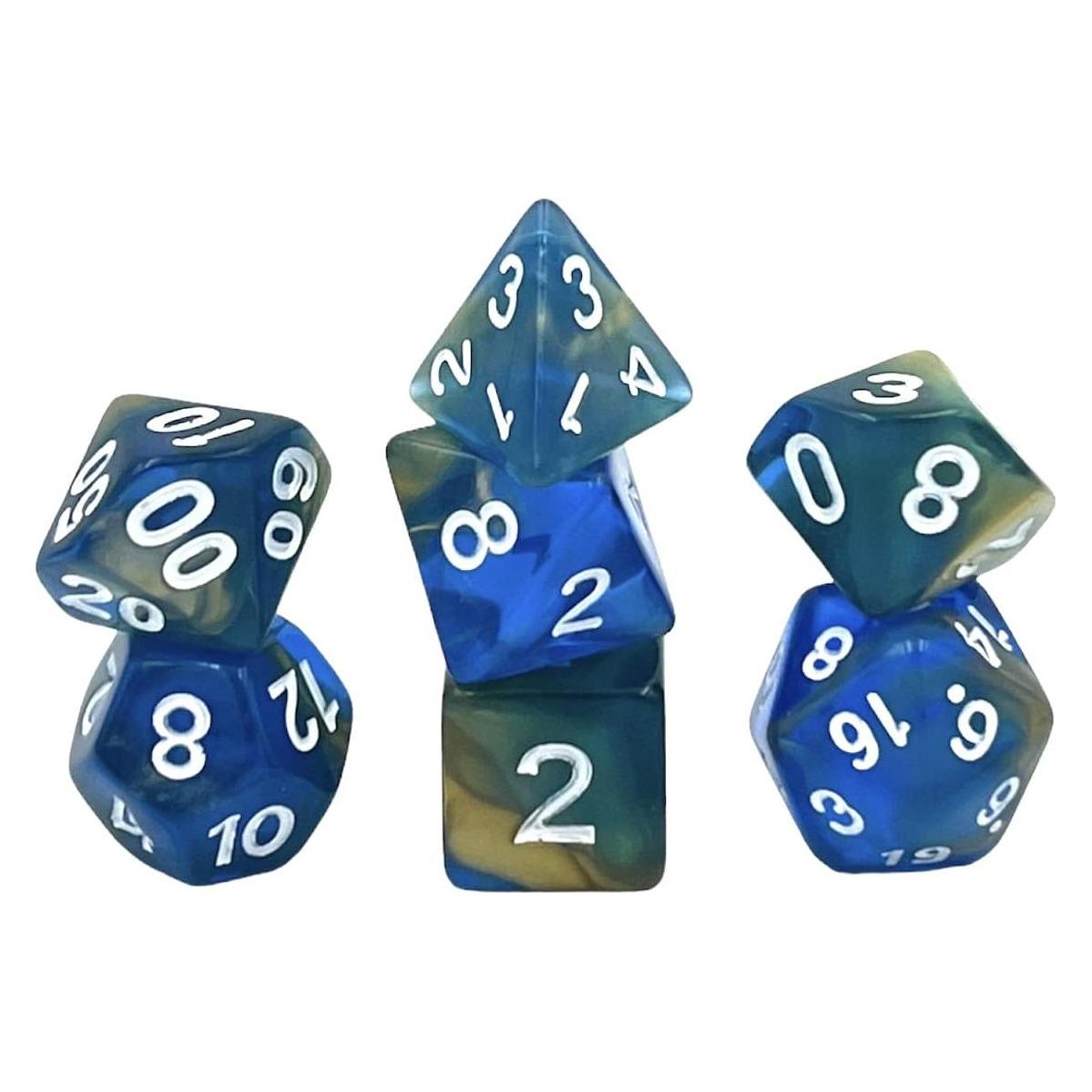 Dice4friends Würfelset Racing: Lake Teal (7) (DIC37383)