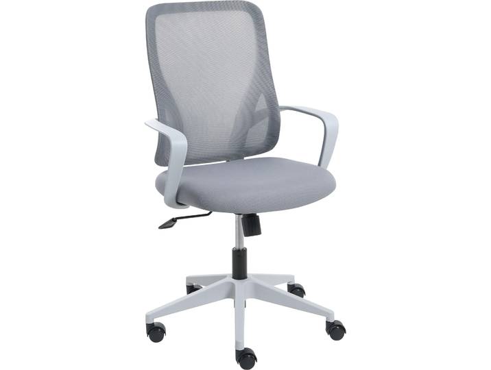 BELIANI Bürostuhl Hellgrau aus Mesh Stoff Höhenverstellbar Drehbar Wipp Funktion Modernes Design Schreibtischstuhl Drehstuhl für Home Office Büro