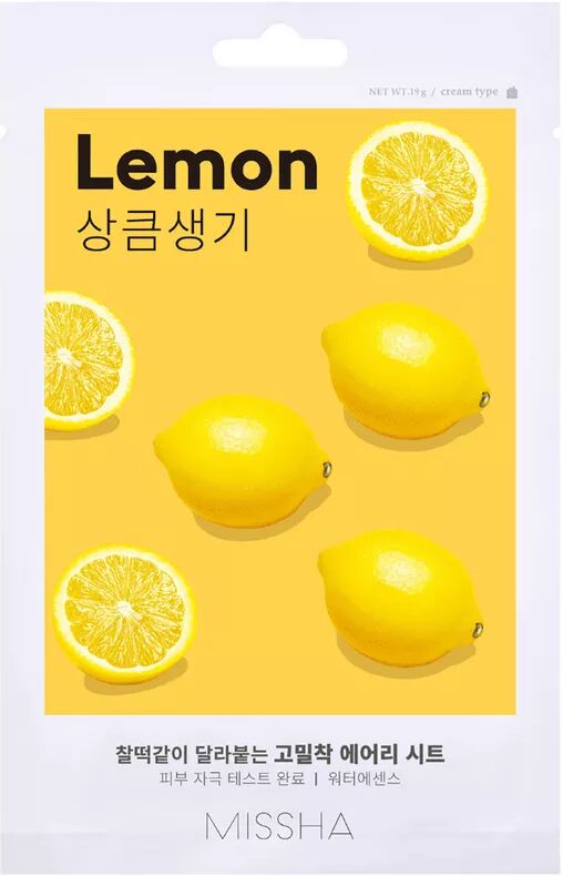 Missha - Airy Fit Sheet Mask Lemon, 1 Stück, Multicolor