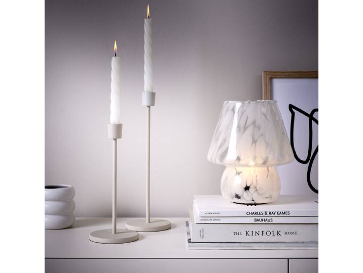 Bougeoir 24cm Beige