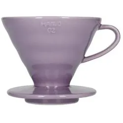 Hario V60-02 Kaffeetropfer aus Keramik, lila meliert, Kaffeebereiter, Violett