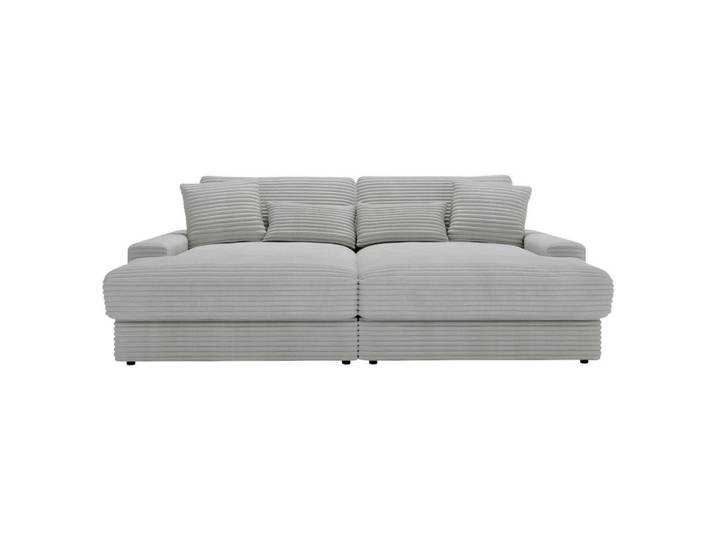 Carryhome Bigsofa, Hellgrau, Kunststoff, 3-Sitzer, Füllung: Schaumstoff, Silikon,Schaumstoff, Silikon,Schaumstoff, Silikon, 230x80x190 cm, Typenauswahl, Rücken echt, haustierfreundlicher Bezug, Wohnzimmer, Sofas & Couches, Sofas, Bigsofas