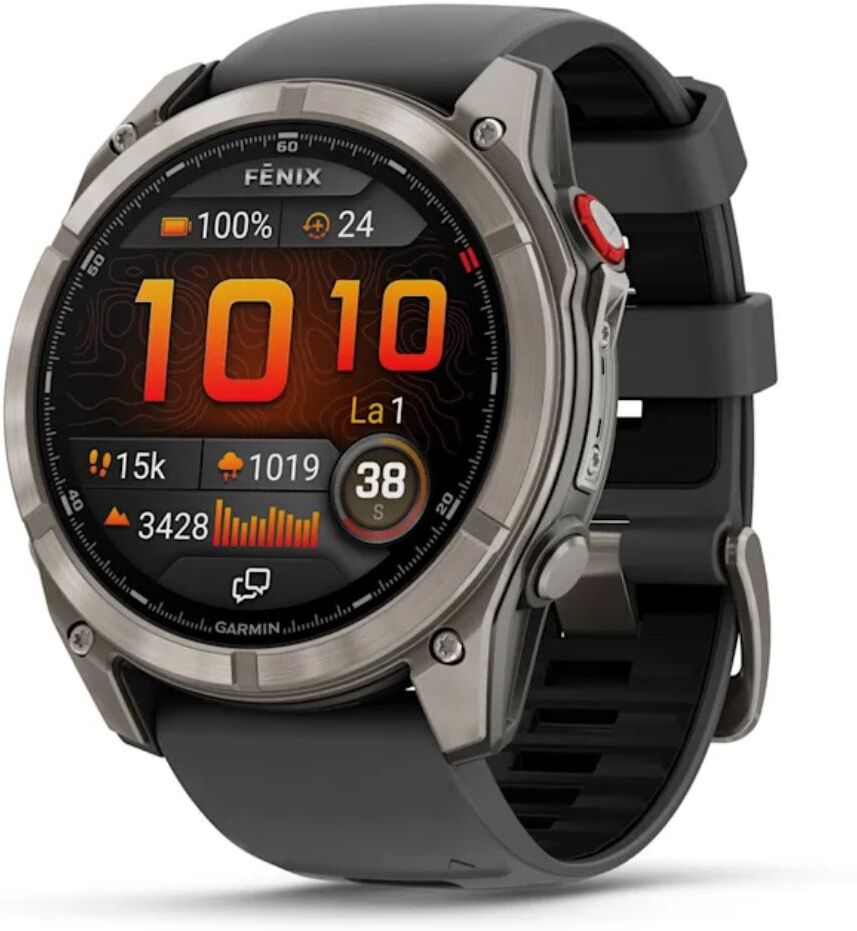 Garmin Fenix 8 Pro Amoled 51mm LTE Sapphire, grafiitinharmaa titaani ja musta