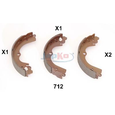 JAPKO Bremsbackensatz 55712 für Subaru