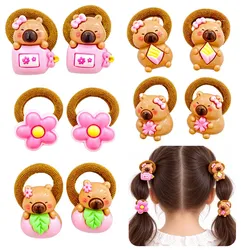 Capybara Haargummis Pink Elements Set mit 10 Gummibändern