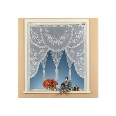 Scheibengardine WECKBRODT "Konstanz-A" Gr. 2, weiß, B:155cm H:145cm, Jacquard, Obermaterial: 100% Polyester, Gardinen, Fadengardine, Jacquard, floral, geblümt, Store
