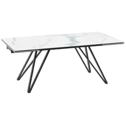 Akante Esstisch mit Auszug Kentucky 190/270 x 100 cm Keramik Marmoroptik 190