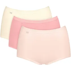 3 sloggi Basic+ Maxi Slips - Damen - Gr. 40 - rot