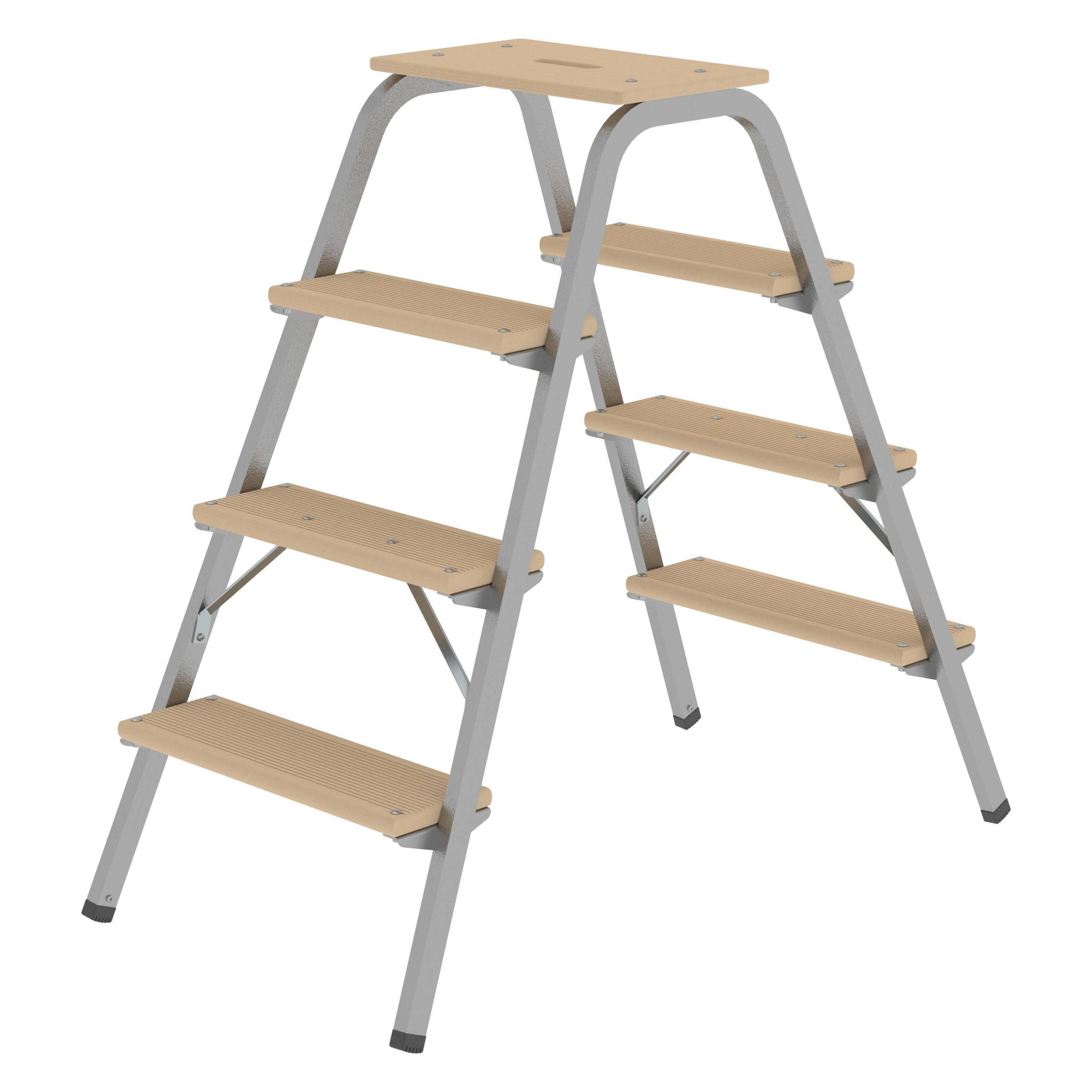 Munk Stahl-Holz-Tritt 2x4 Stufen (Gerüst, 100 cm) (228733)
