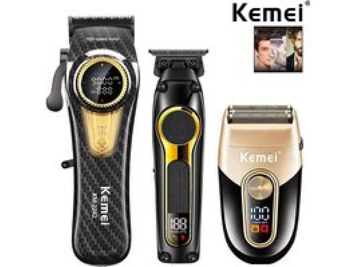 Kemei Oplaadbare Haarknipper Set Professionele DLC Blade Elektrische Trimmer Mannen Kapper Draadloze Scheerapparaat KM-2242 KM-2351 KM-3209